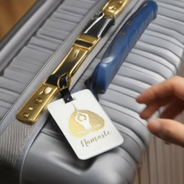 Yoga Studio Instructor Meditor Pose Bodhi Leaf Gepäckanhänger