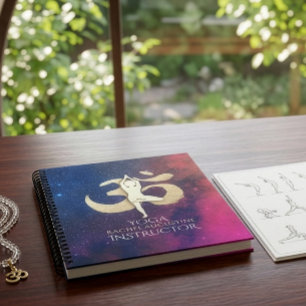 Yoga Studio Instructor Meditor Pose OM Symbol Notizbuch