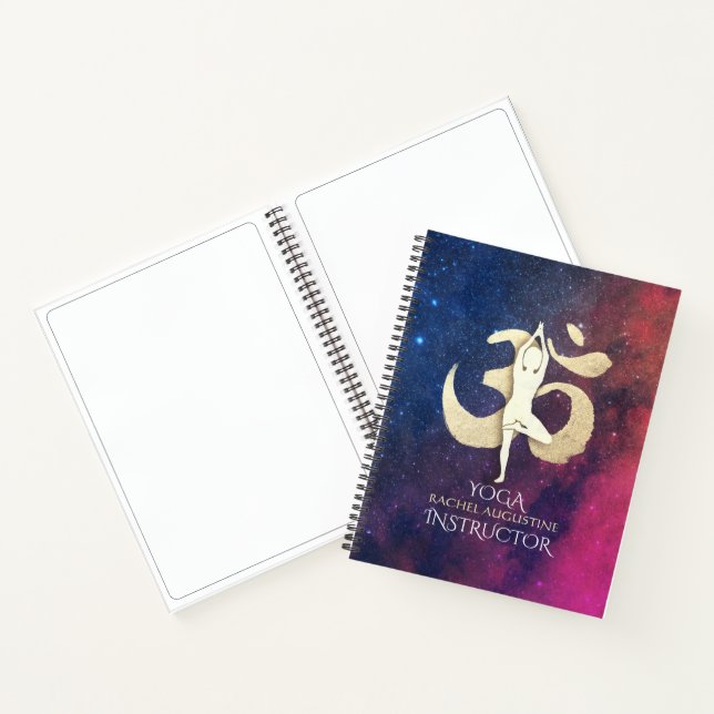 Yoga Studio Instructor Meditor Pose OM Symbol Notizbuch (Innenseite)