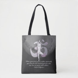 Yoga Studio Instructor Meditor Pose OM Symbol Tasche