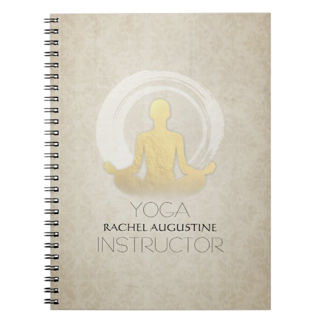 Yoga Studio Instructor Meditor Pose ZEN Symbol Notizblock (Vorderseite)