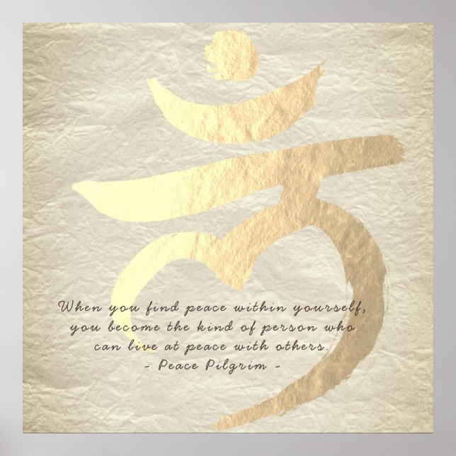 Yoga Studio Instructor Root Chakra Mantra LAM Zeic Poster (Vorne)