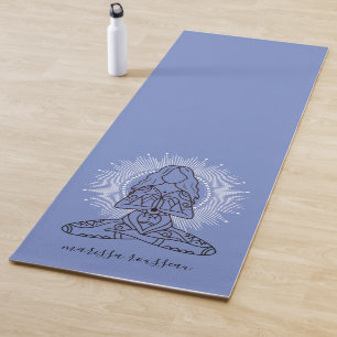Yoga Studio Lotus Pose Blue Personalisiert Yoga Ma Yogamatte