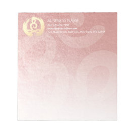 Yoga Studio Meditation Instructor Gold ZEN OM Sign Notizblock