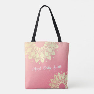 Yoga Studio Meditation Instructor Golden Mandala Tasche