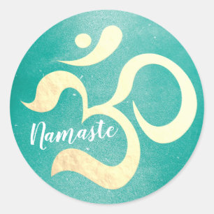 Yoga Studio Meditation Instructor Life Coach OM Runder Aufkleber
