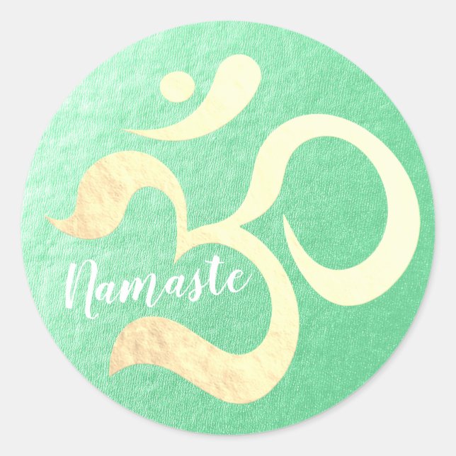 Yoga Studio Meditation Instructor Life Coach OM Runder Aufkleber (Vorderseite)
