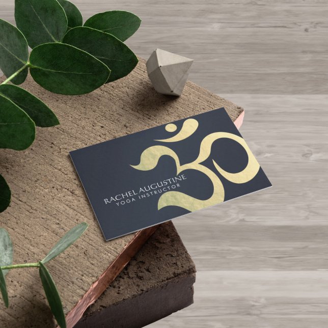 Yoga Studio Meditation Instructor Life Coach OM Visitenkarte (Von Creator hochgeladen)