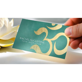 Yoga Studio Meditation Instructor Life Coach OM Visitenkarte