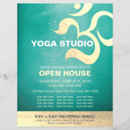 Yoga Studio Meditation Instructor Om Open House Flyer
