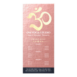 Yoga Studio Meditation Instructor Om Price List Werbekarte