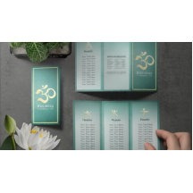 Yoga Studio Meditation Instructor OM Signing Tri-F