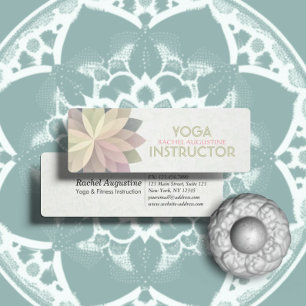 YOGA-Studio-Meditationslehrer Farbiger Mandala Mini Visitenkarte