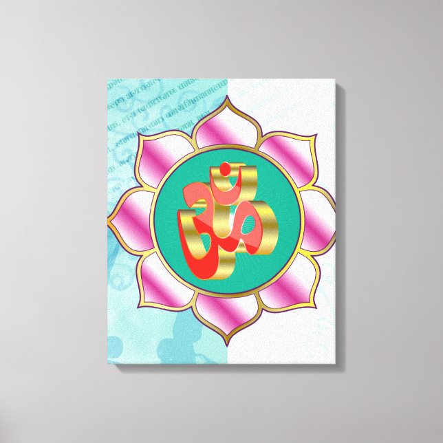 Yoga Studio OM - Wrapped Canvas Leinwanddruck (Vorderseite)