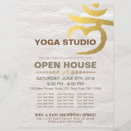YOGA Studio Open House Meditation Root Chakra Sign Flyer