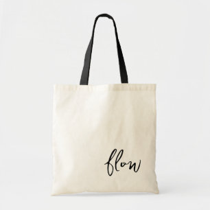 Yoga-Studio-Tasche Flow Schrift Schwarz Canvas Tragetasche