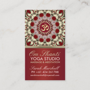 Yoga-Studio-Visitenkarte OM Shanti Visitenkarte