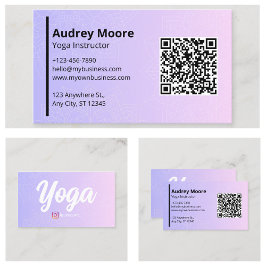 Yoga Studio-Vorlagen Visitenkarte