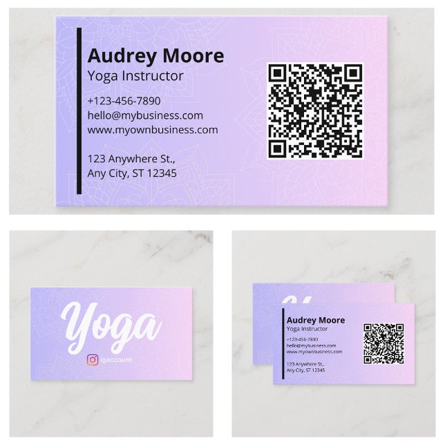 Yoga Studio-Vorlagen Visitenkarte (Yoga Studio Templates Business Card
)