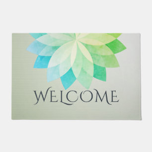 YOGA Studio Welcome Doormat Colorful Lotus Mandala Fußmatte