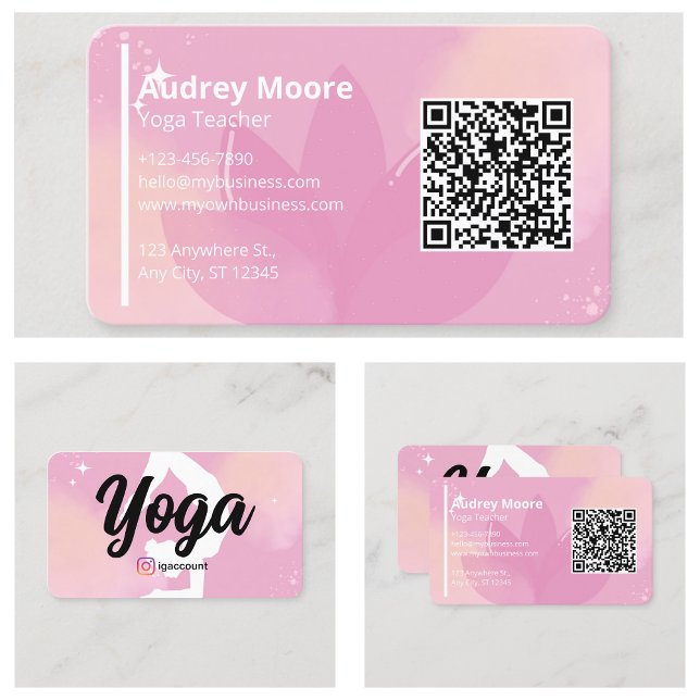 Yoga Studio Yoga Lehrer Vorlagen Visitenkarte (Yoga Studio Yoga Teacher Templates Business Card
)