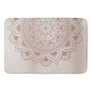 Yoga Studio Yogi Retreat Zuhause Mandala Om Girly Badematte