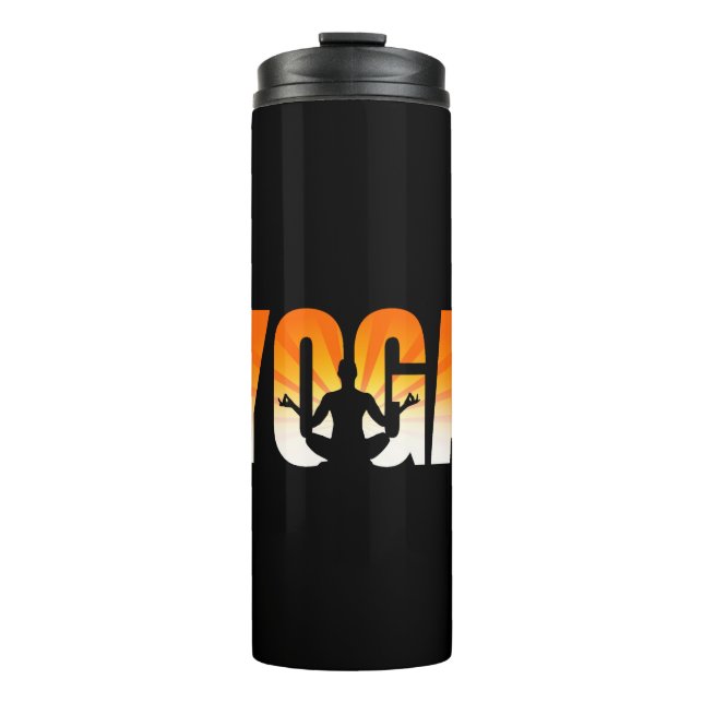 Yoga Sunshine Thermosbecher (Vorderseite)