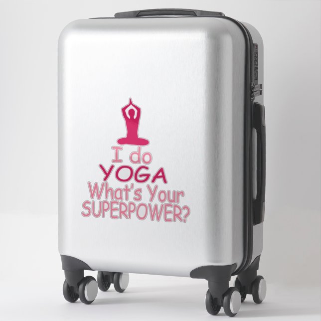 Yoga Superpower Vinyl Aufkleber (Koffer)