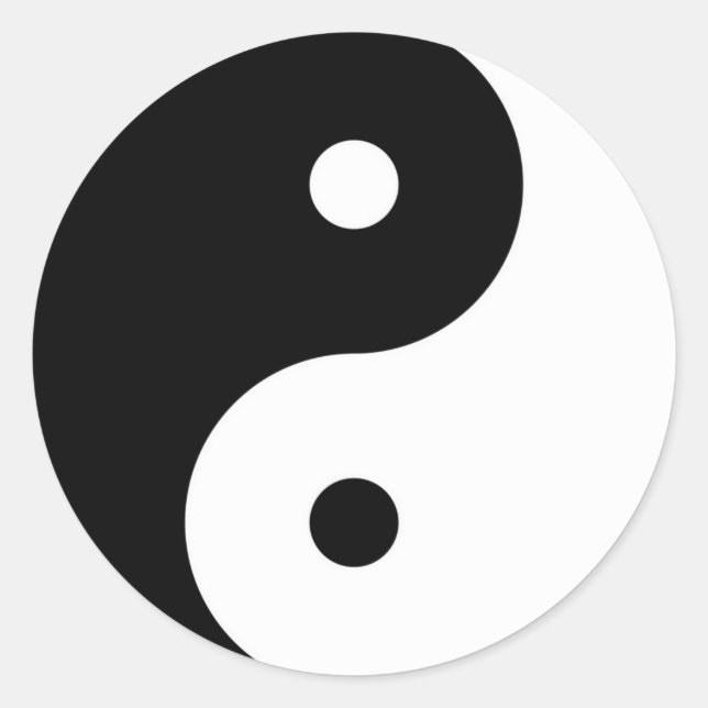 Yoga-Symbol Runder Aufkleber (Vorderseite)