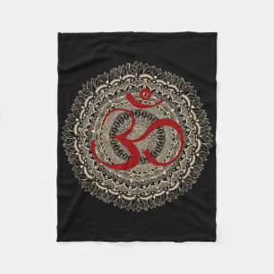 Yoga-Symbole von Mona Om Yoga Ohm Hindu-Meditation Fleecedecke