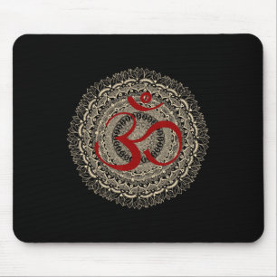 Yoga-Symbole von Mona Om Yoga Ohm Hindu Meditation Mousepad
