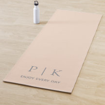 Tapis de fitness personnalisé au nom, monogramme e