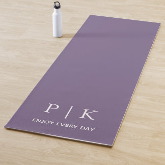 Yoga Tapis de fitness personnalisé au nom, monogramme e