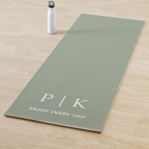 Tapis de fitness personnalisé au nom, monogramme e