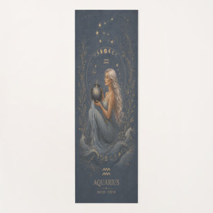Yoga Tapis de méditation du zodiaque du Verseau mystiqu