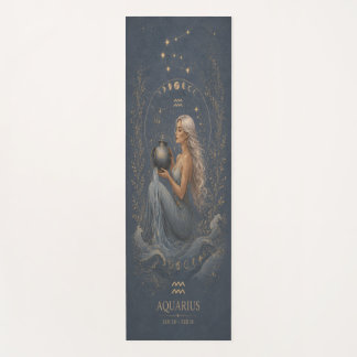 Yoga Tapis de méditation du zodiaque du Verseau mystiqu