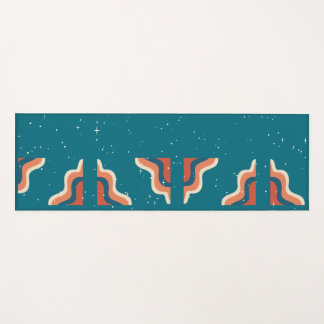 Yoga Tapis de sport à motif rétro