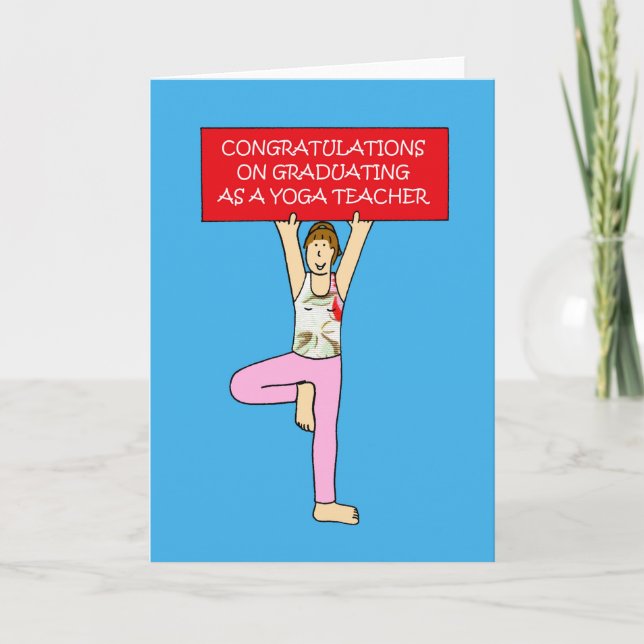 Yoga Teacher Graduate Congratulations Karte (Vorderseite)