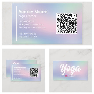 Yoga Teacher Modernes Yoga Studio Visitenkarte