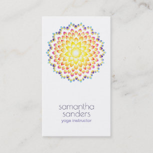 Yoga Teacher Radikal Rainbow Mandala Art Visitenkarte