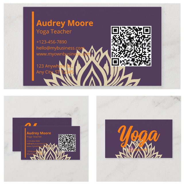Yoga Teacher Studio Visitenkarte (Yoga Teacher Studio Business Card
)