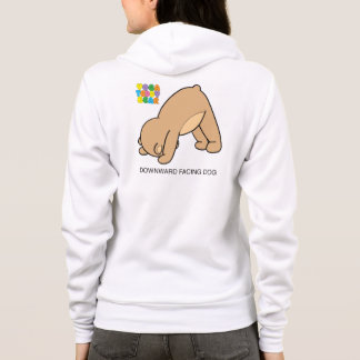 Yoga-Teddybär-abwärts HundeHoodie Hoodie
