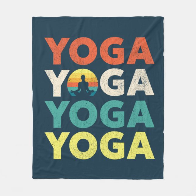 Yoga-Textentwurf Fleecedecke (Vorderseite)