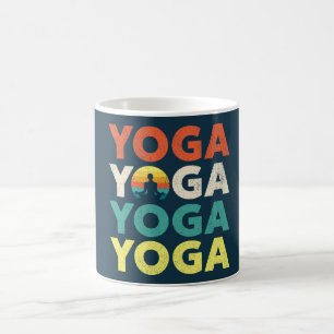 Yoga-Textentwurf Kaffeetasse