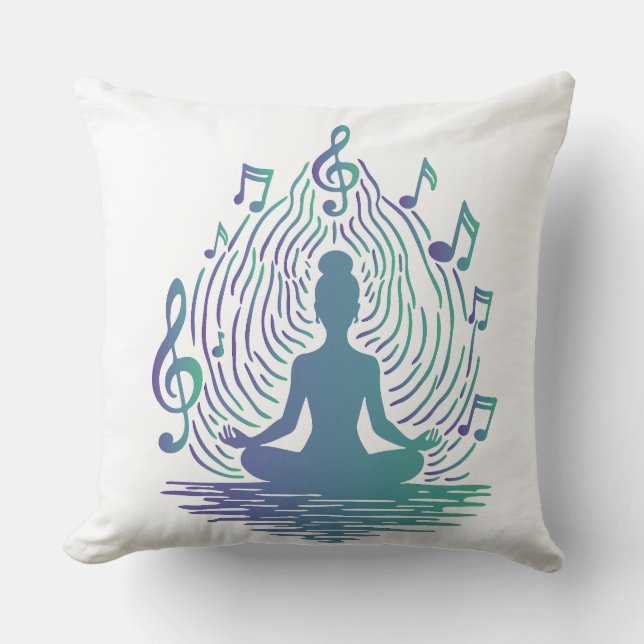 Yoga Throw Pillow Kissen (Vorderseite)