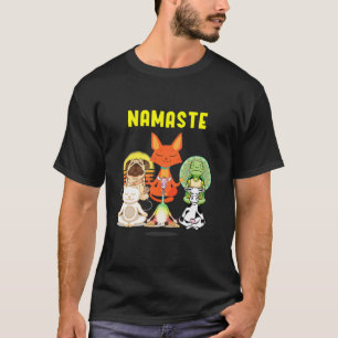 Yoga Tiere Namaste Süße Tier Yoga Pose Yoga T-Shirt