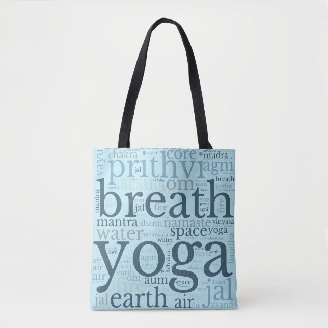 Yoga Tote Bag Blue Tasche (Vorderseite)