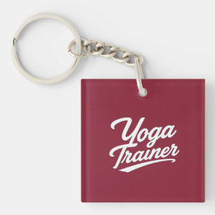 Yoga-Trainer-Skript-Typografie-Fitness-Geschenk-De Schlüsselanhänger