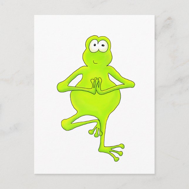 Yoga Tree Frog Postkarte (Vorderseite)