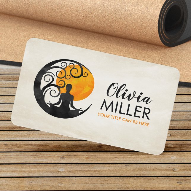 Yoga Tree Moon and Sun - Wasserfarbe Visitenkarte (Von Creator hochgeladen)